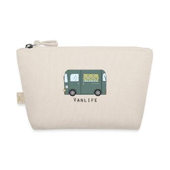 Van with stylized curtain - Organic Pouch - nature - Front