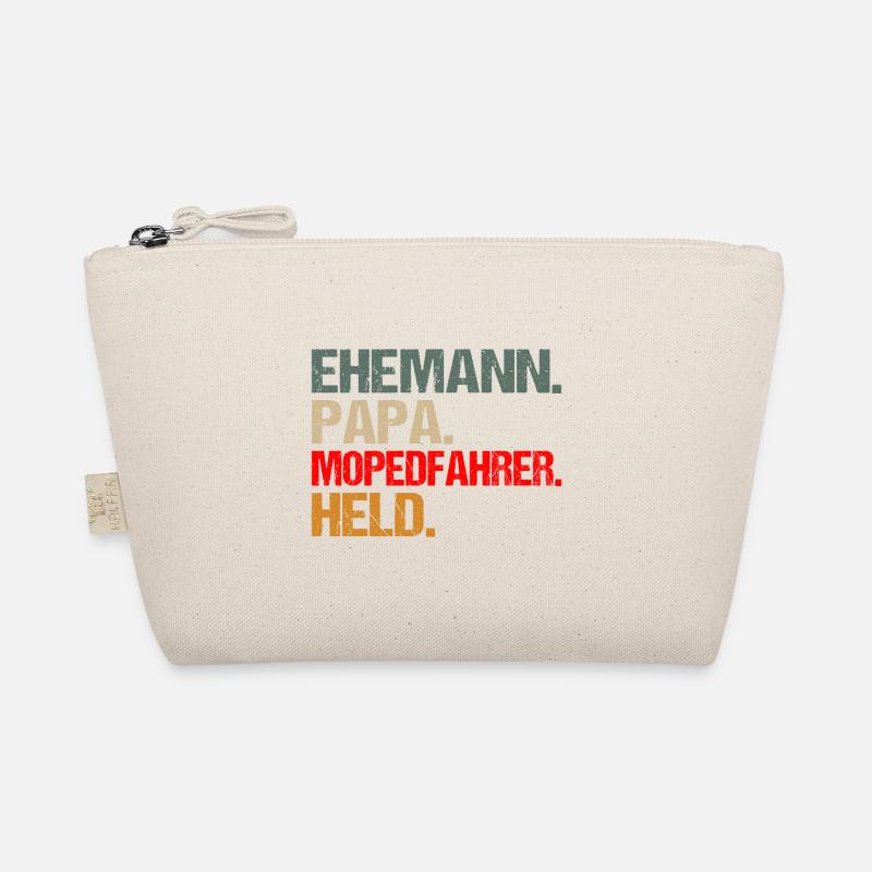 Moped Mopedfahrer Papa Ehemann Held Spruch Retro Bio-Täschchen