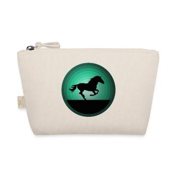 Horses horse riding equestrian sport - Organic Pouch - nature - Front