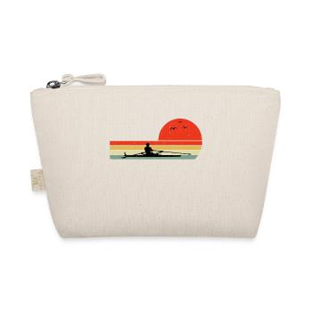Vintage Retro Crew Rowing Row Team Boat Oar Rower - Organic Pouch - nature - Front