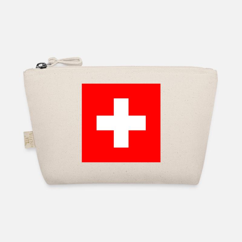 Aufkleber Flagge der Schweiz Aufkleber Schweiz Bio-Täschchen