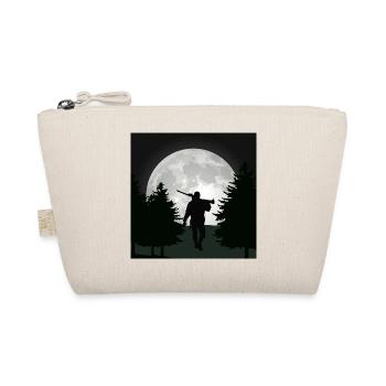 Jäger Jagd Wald Vollmond Natur Geschenk - Bio-Täschchen - Natur - Vorne