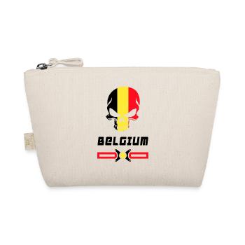 Belgium skull flag design - Organic Pouch - nature - Front