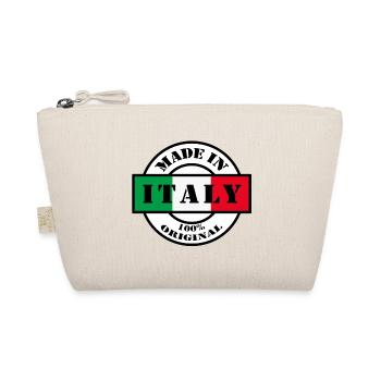 MADE IN ITALY Italien Italia Geschenk - Bio-Täschchen - Natur - Vorne