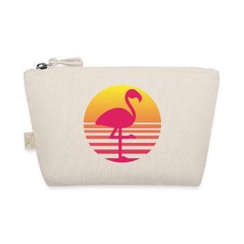 flamingo rosa Idee Geschenk Geburtstag Humor - Bio-Täschchen - Natur - Vorne