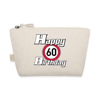 60.Geburtstag , 60 Jahre , Happy Birthday 60 (25) - Bio-Täschchen - Natur - Vorne