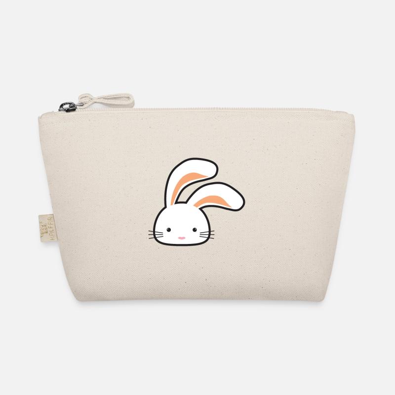 Cute rabbit with long ears Organic Pouch
