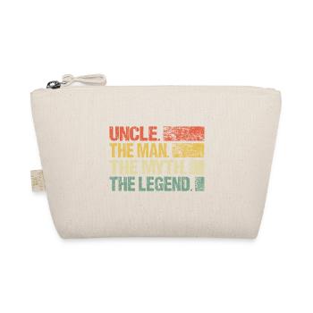 Uncle the man leaning saying retro grunge funny - Organic Pouch - nature - Front