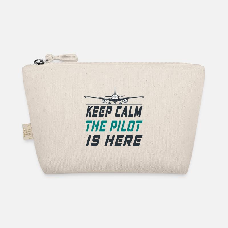 Keep Calm the Pilot is here Design / Flugzeug Bio-Täschchen