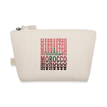 Marrakesch Marokko Flaggen Design / Geschenkidee - Bio-Täschchen - Natur - Vorne