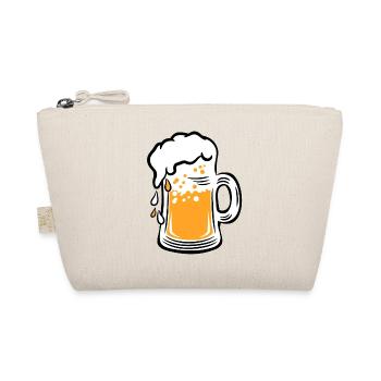 01 Mass Bier Tropfen 3c - Bio-Täschchen - Natur - Vorne