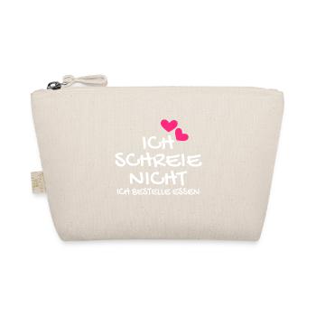 Ich schreie nicht ich bestelle Essen Geschenk Baby - Bio-Täschchen - Natur - Vorne