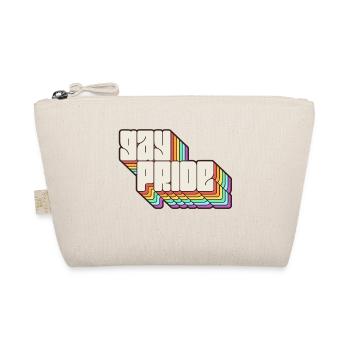 Gay Pride Rainbow Shadow Statement - Organic Pouch - nature - Front