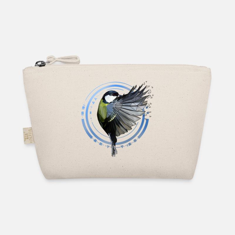 Blaumeise | Geometrisch | Low Poly Bio-Täschchen