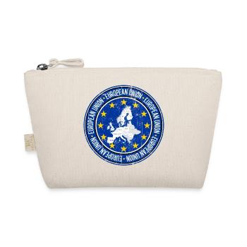 EU Map Circle Stars Emblem - Organic Pouch - nature - Front