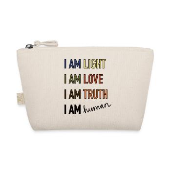 I am light, I am love, I am truth, I am human - Organic Pouch - nature - Front