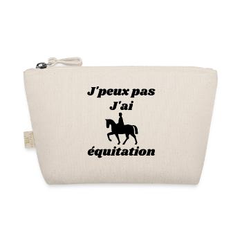 I can not I have horse riding sport passion - Organic Pouch - nature - Front
