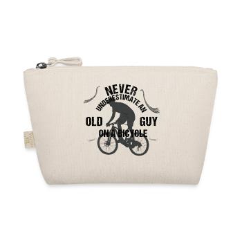 Never Underestimate An Old Guy On A Bike! - Organic Pouch - nature - Front