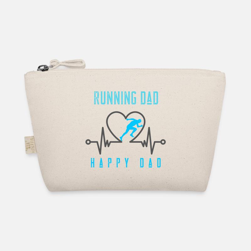 running dad Papa läuft Lauf Papa Run dad - Bio-Täschchen - Natur