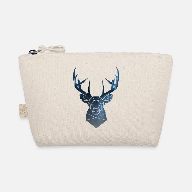deer's head and antlers Organic Pouch