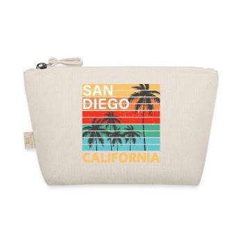 San Diego California Colorful Vintage - Organic Pouch - nature - Front
