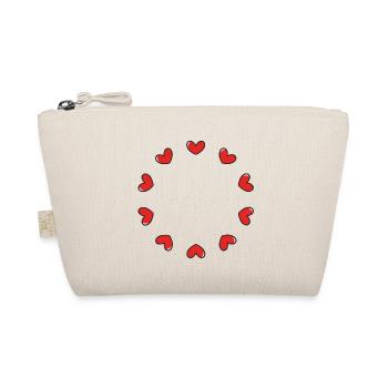 Heart Circle | Hearts | Hearts - Organic Pouch - nature - Front