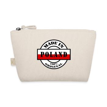 MADE IN POLAND Poland Polska Flag Gift - Organic Pouch - nature - Front
