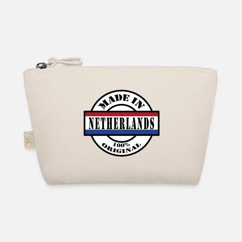 MADE IN NETHERLANDS Holland Niederlande Geschenk - Bio-Täschchen - Natur
