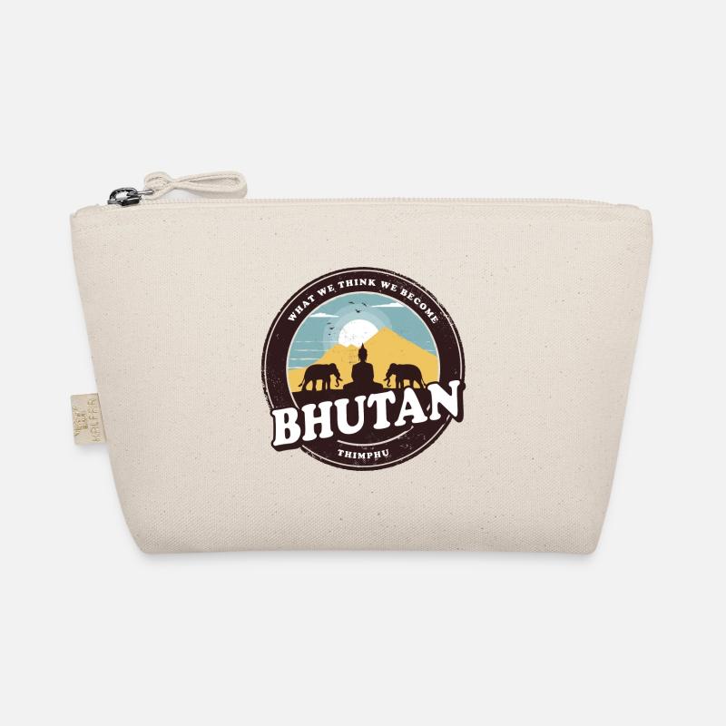 Bhutan Buddha Design mit Elefanten / Geschenkidee Bio-Täschchen