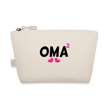 Oma hoch Zwei - Bio-Täschchen - Natur - Vorne
