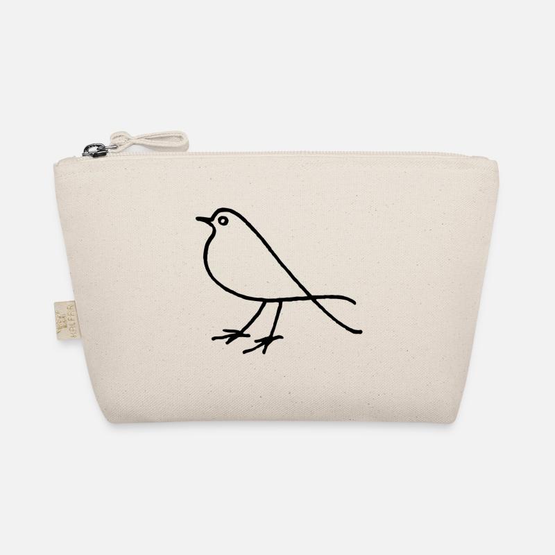 Nur ein Vogel - Bio-Täschchen - Natur