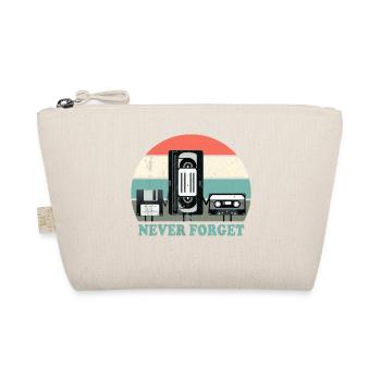 Never Forget-VHS, Kassette, Diskette Disc-Old School - Bio-Täschchen - Natur - Vorne