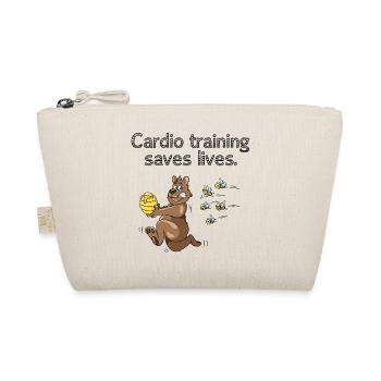 Bear endurance training fitness lifestyle funnier - Organic Pouch - nature - Front