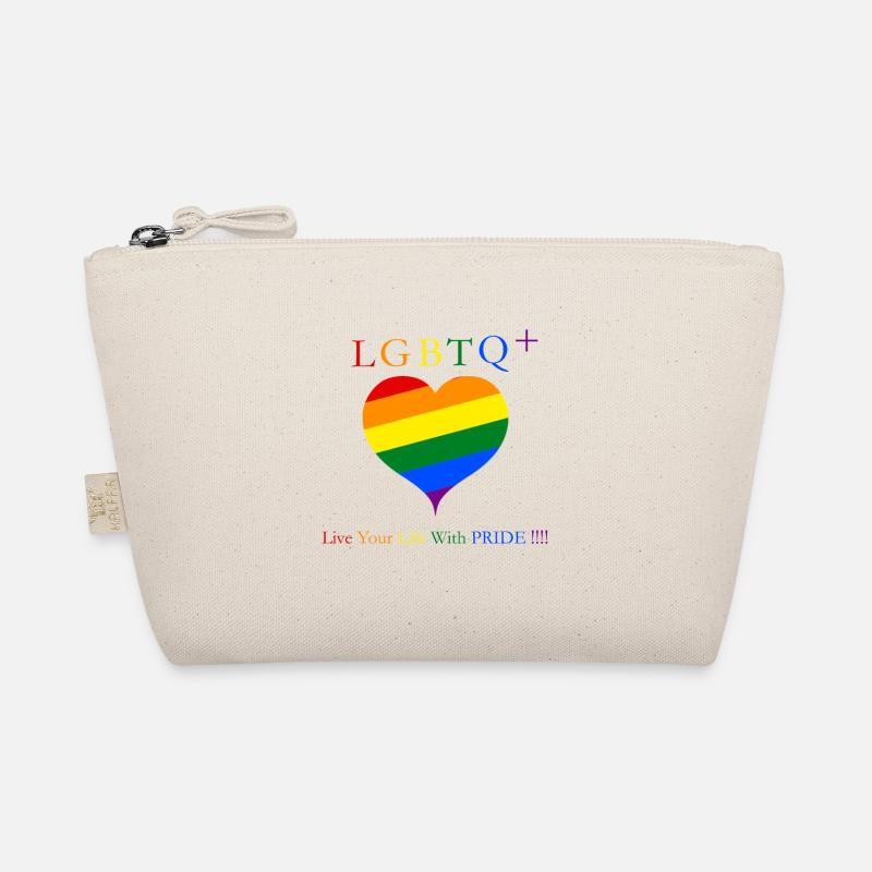 LGBTQ+ Live Your Life With PRIDE - Bio-Täschchen - Natur