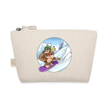 Doux gorille en snowboard neige paysage - Trousse biologique - nature - Devant