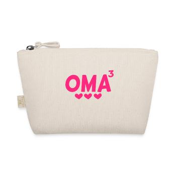 Oma hoch Drei - Dreifache Oma - Bio-Täschchen - Natur - Vorne