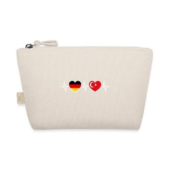German-Turk Germany Turkey Heart Heartbeat - Organic Pouch - nature - Front