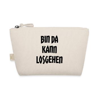 BIN DA KANN LOSGEHEN - Bio-Täschchen - Natur - Vorne