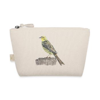 Golden Bunting Bird - Organic Pouch - nature - Front