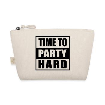 Time to Party Hard saying for funny party animals - Organic Pouch - nature - Front