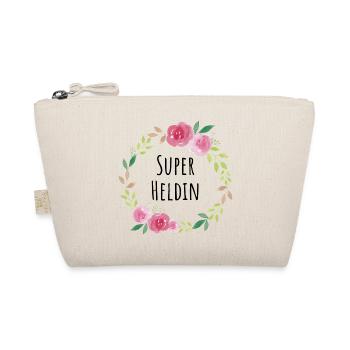 Super Heldin Feministin Muttertag Geschenk Blumen - Bio-Täschchen - Natur - Vorne