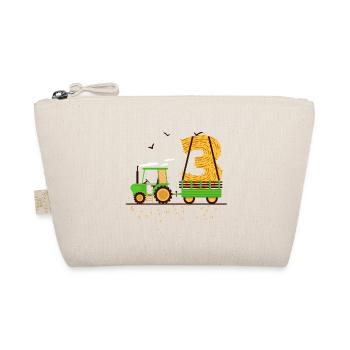 Tracteur avec remorque 3e anniversaire cadeau trois - Trousse biologique - nature - Devant