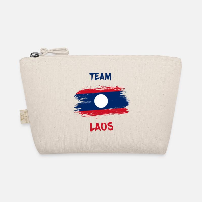 Team Laos Flaggen Design / Geschenk Bio-Täschchen