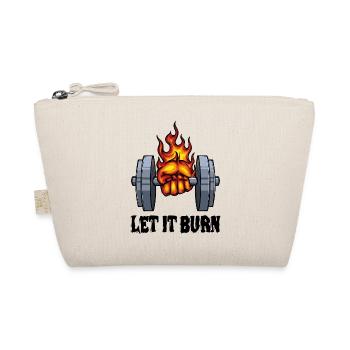 Fitness Saying Dumbbell Weightlifting - Organic Pouch - nature - Front