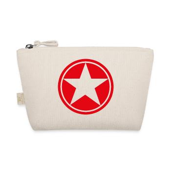 Etoile dans rond rouge cinq branches pentagramme - Trousse biologique - nature - Devant