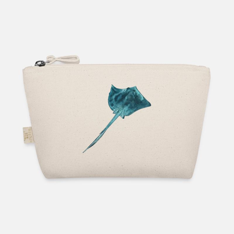 Rays with turquoise skin Organic Pouch
