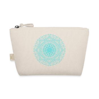 Mandala Blume in orientalischen Details blau - Bio-Täschchen - Natur - Vorne