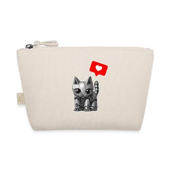 Cute robot cat - Organic Pouch - nature - Front