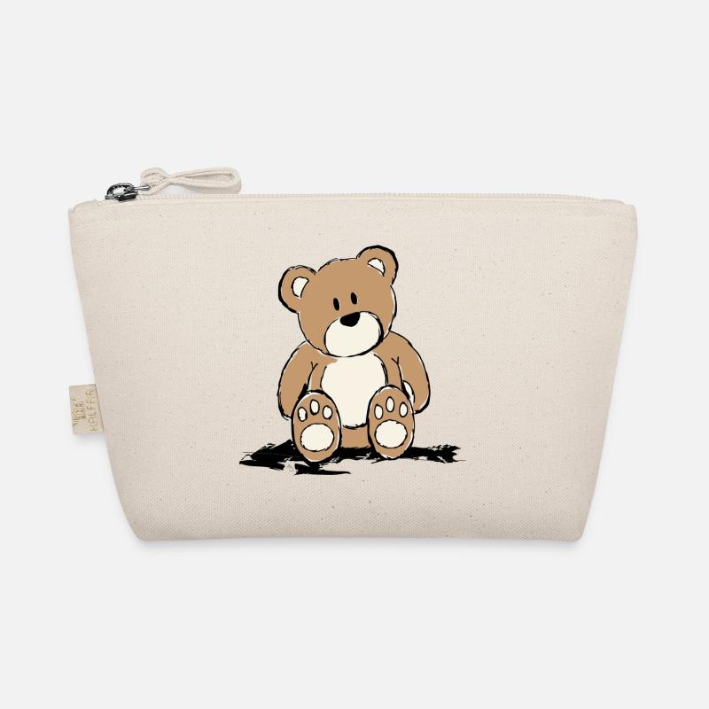 Teddy sitzend - Bio-Täschchen - Natur
