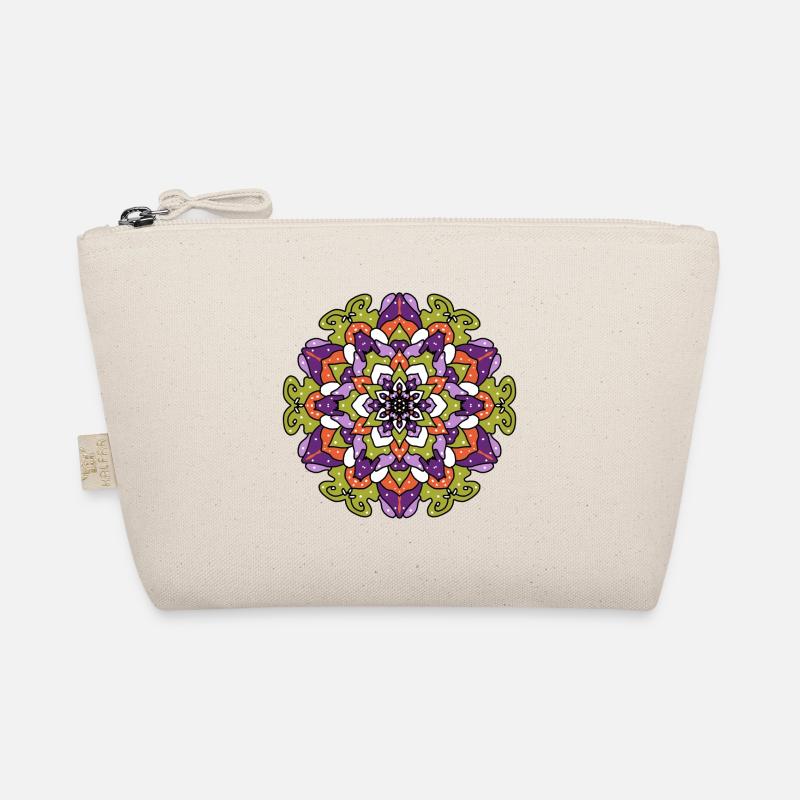 Mandala Buntes Spirituelles Design - Bio-Täschchen - Natur